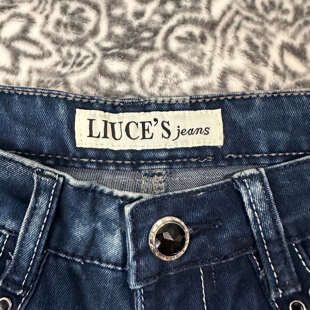 Vintage Y2k Luice's Acid Wash Embellished Jeans Size 1 - Picture 7 of 8